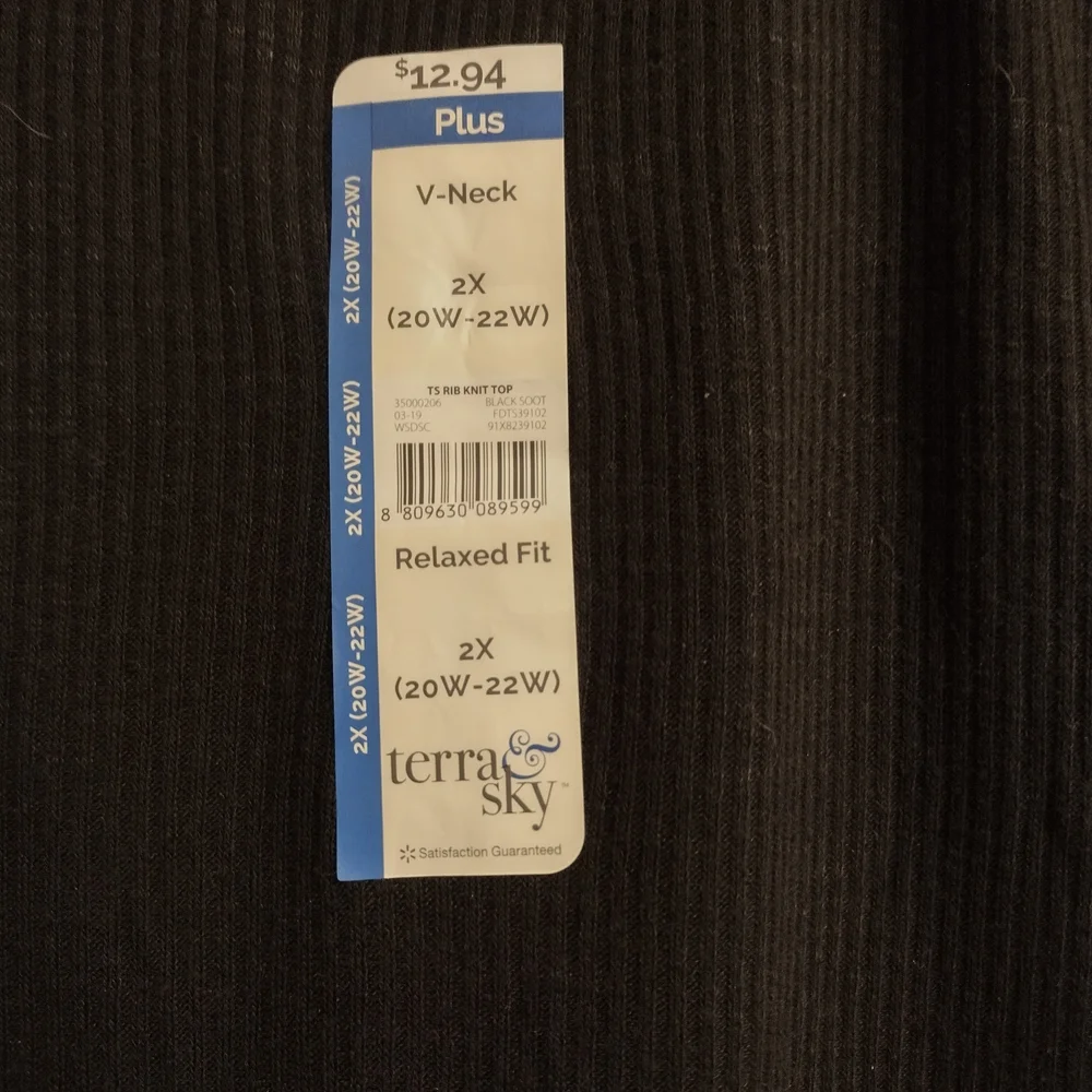 Terra & Sky Charcoal V-Neck Top - Picture 3 of 5